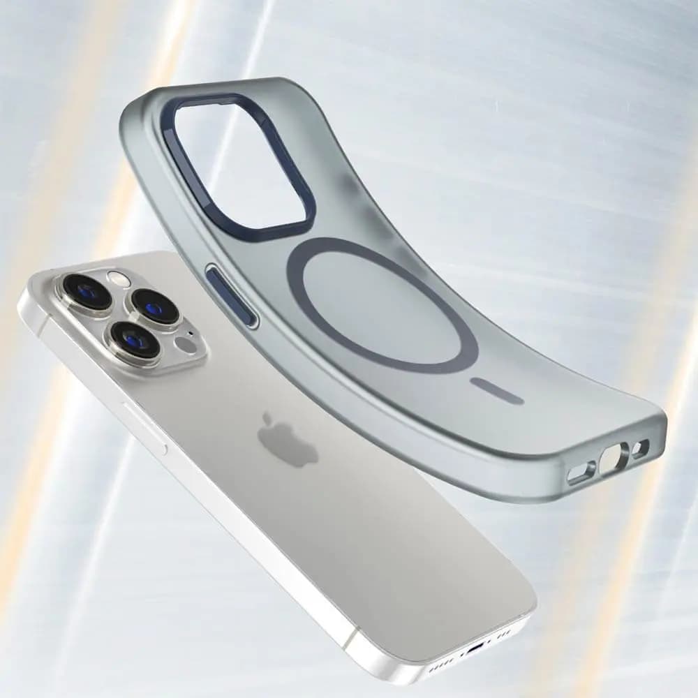 Coque MagSafe bi-matière – iPhone 14 Pro – PROTECT MF-006 Bleu Marine - Vue 2