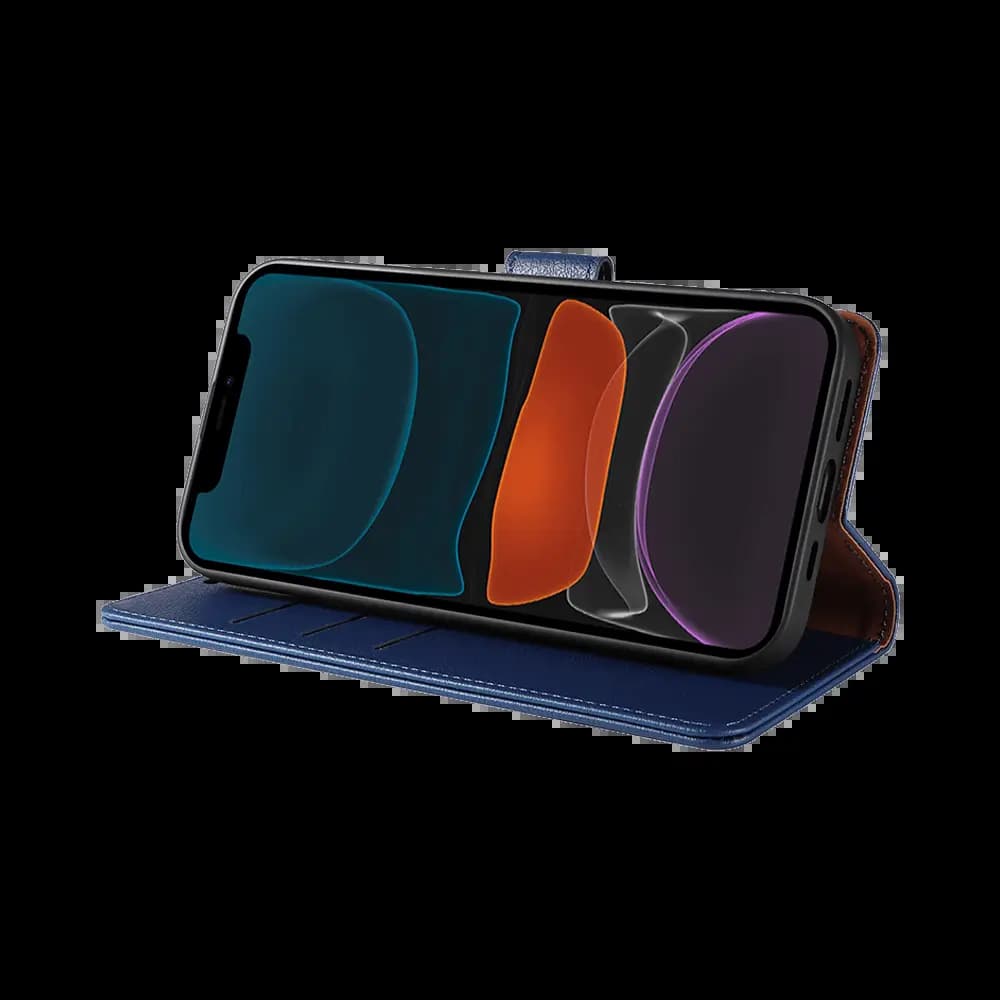 Housse folio anti-RFID iPhone 11 – PROTECT IP011 Bleu Marine - Vue 5