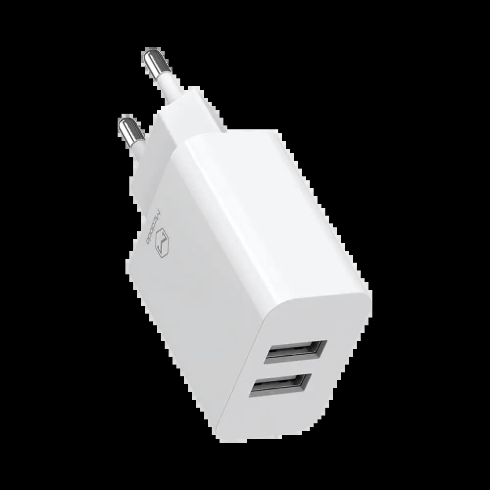 Chargeur secteur 12W (2 USB) avec câble USB-C – Mcdodo Blanc - Vue 2