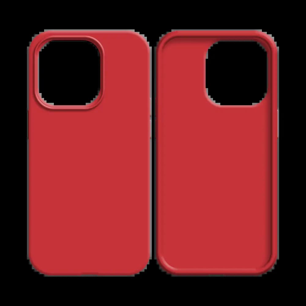 Coque silicone iPhone 15 Pro - Rouge - Vue 2