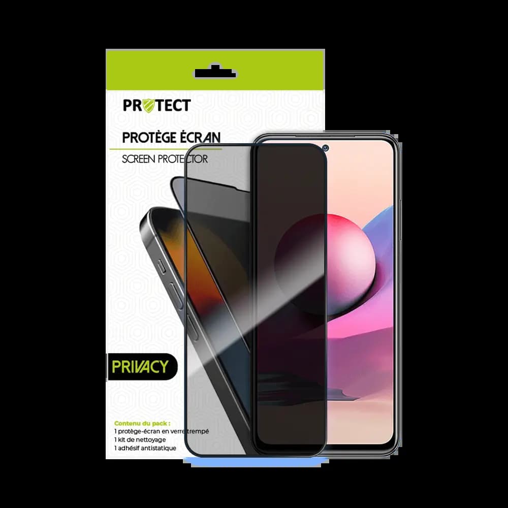 Verre trempé anti-espions 9H – Xiaomi Redmi Note 10S – PROTECT Transparent - Vue 2