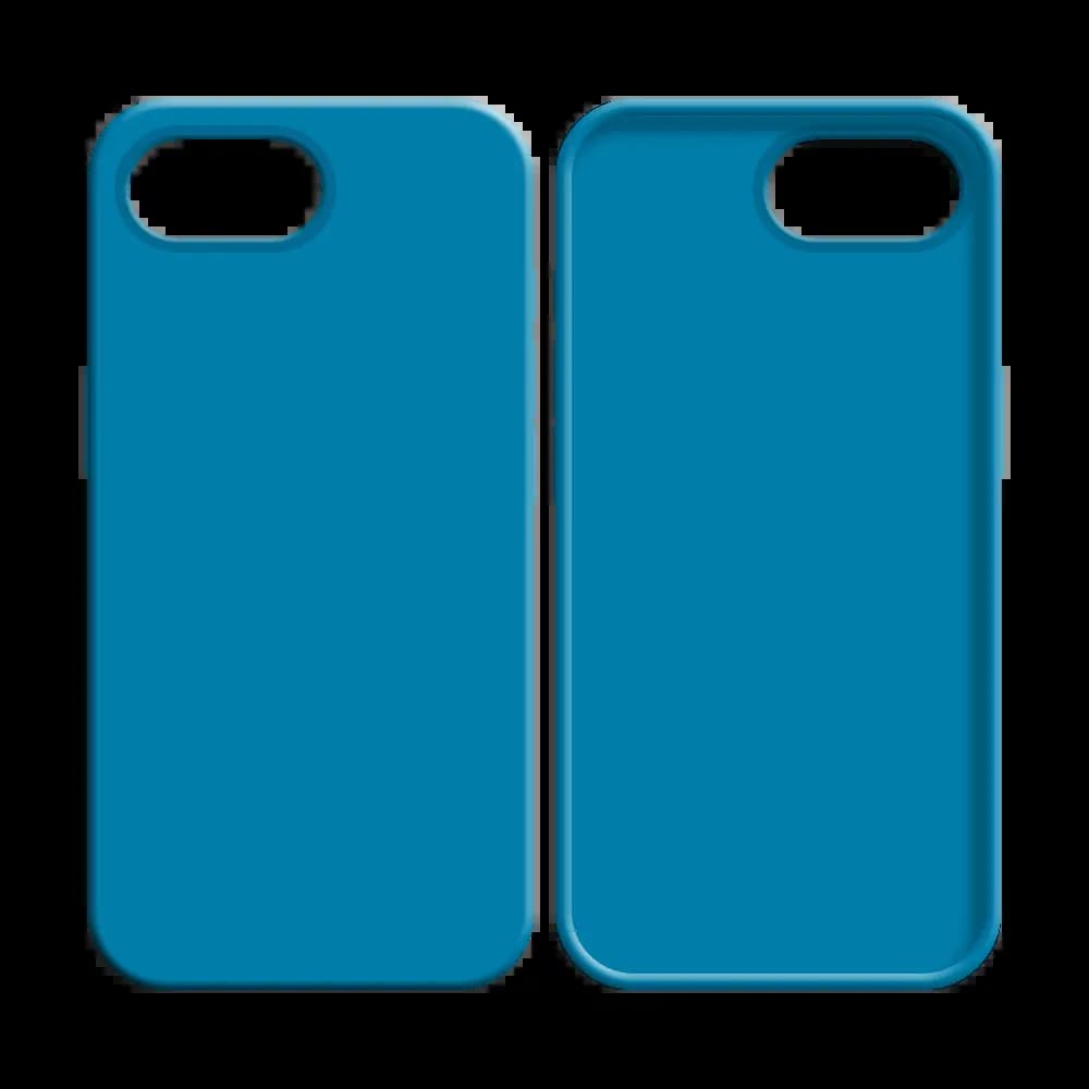 Coque silicone iPhone 16e / iPhone 17e - Bleu Ciel - Vue 2