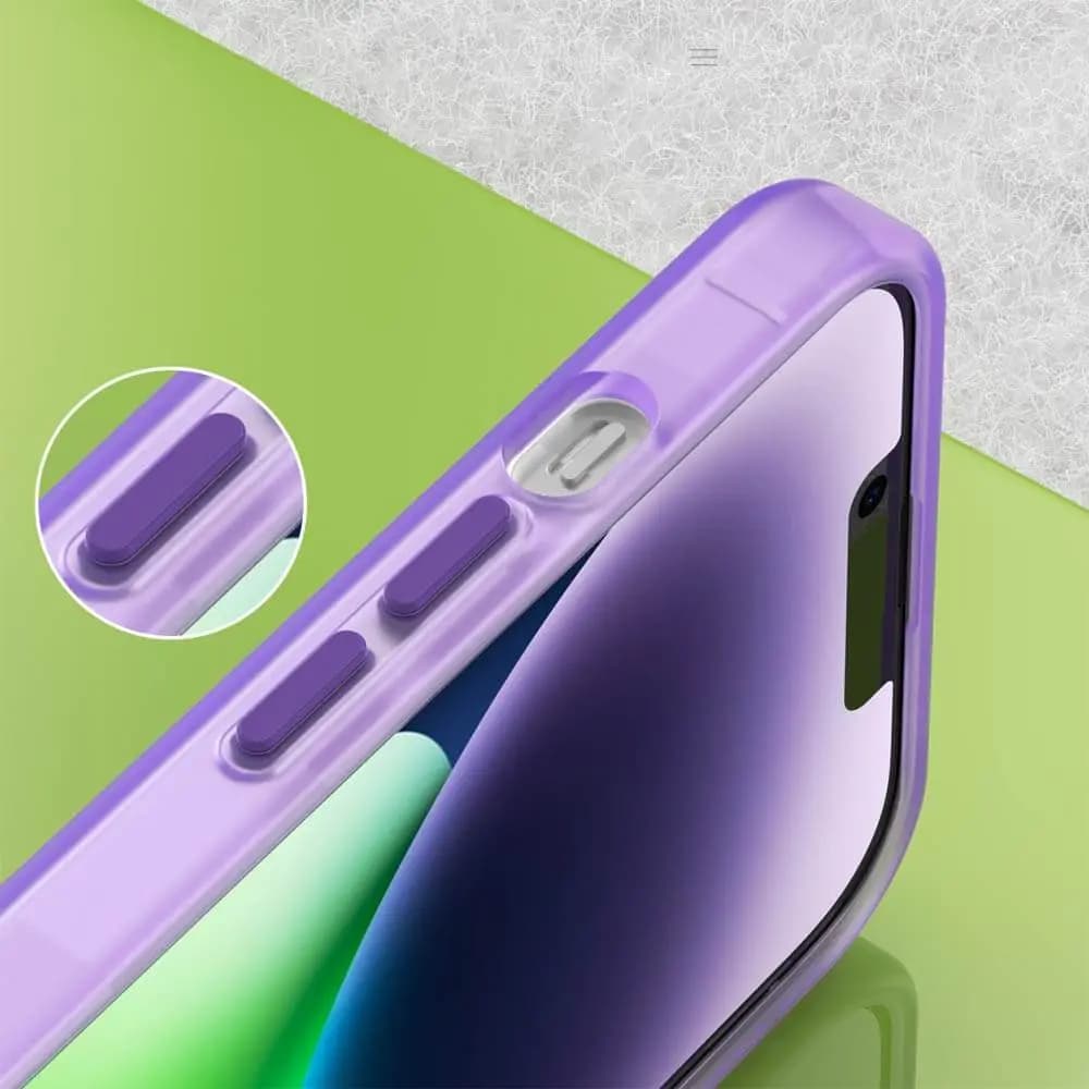 Coque MagSafe bi-matière – iPhone 14 – PROTECT MF-006 Violet Foncé - Vue 3