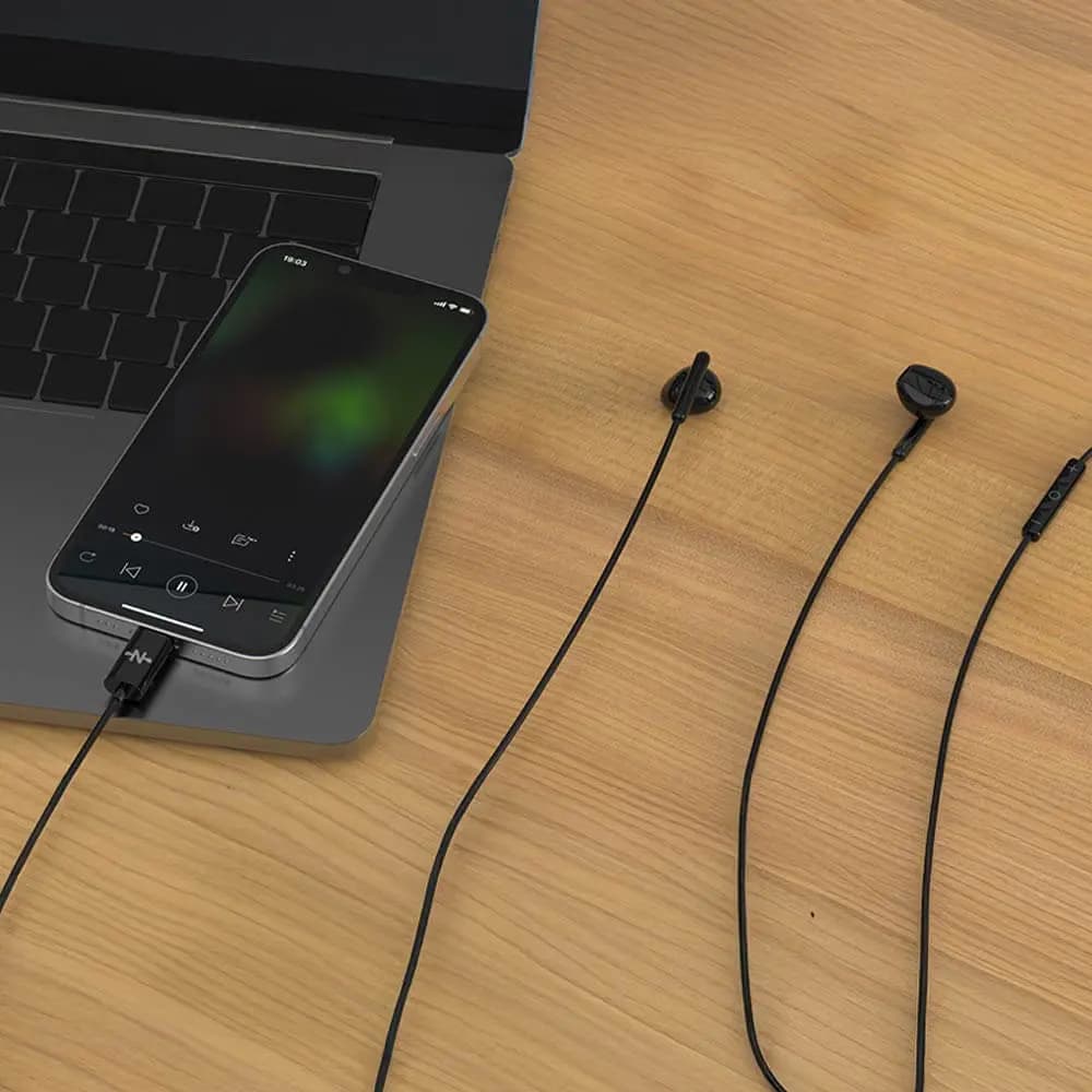 Écouteurs Filaires Lightning CONNECT Noir - Vue 2