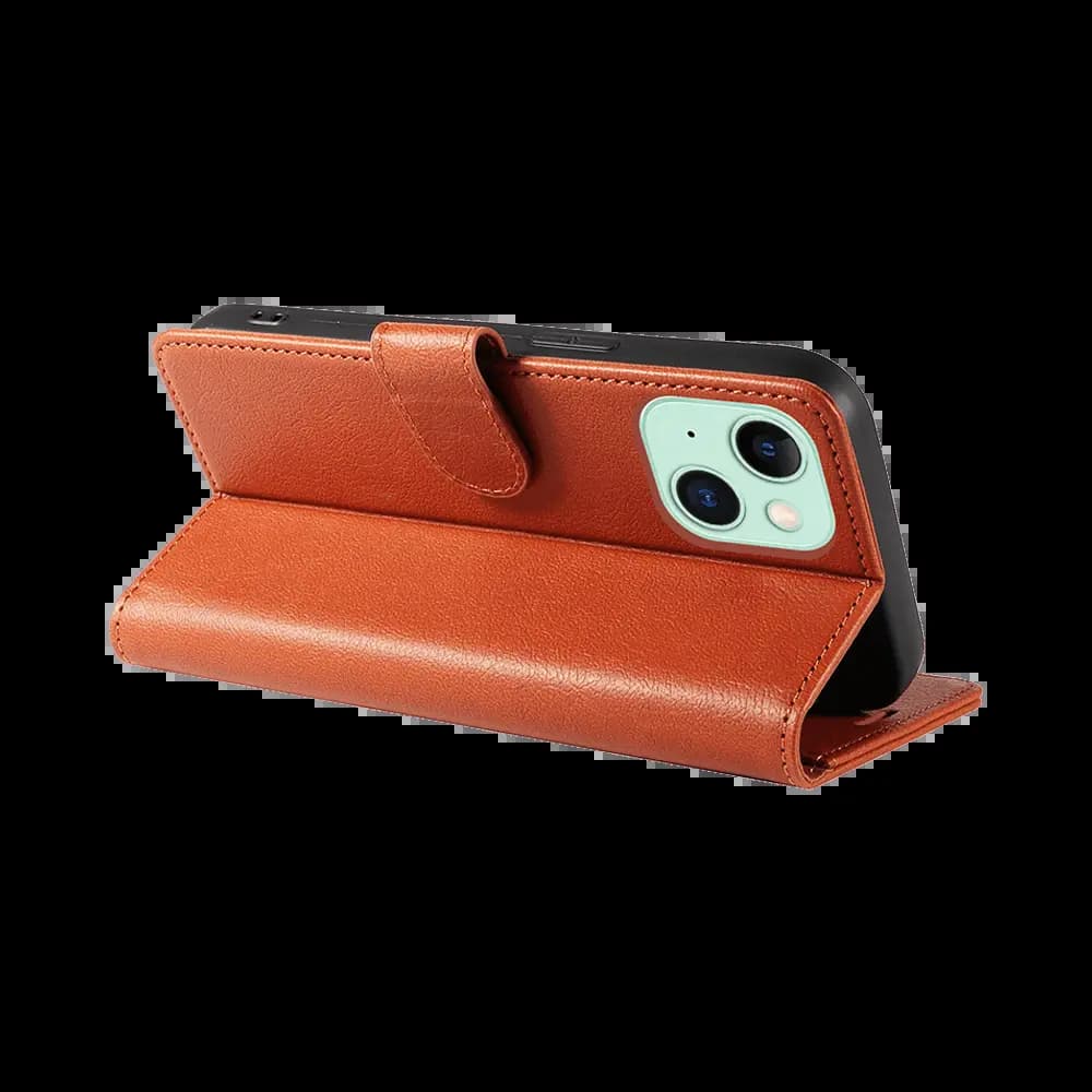Housse folio anti-RFID iPhone 15 – PROTECT IP011 Marron  - Vue 2