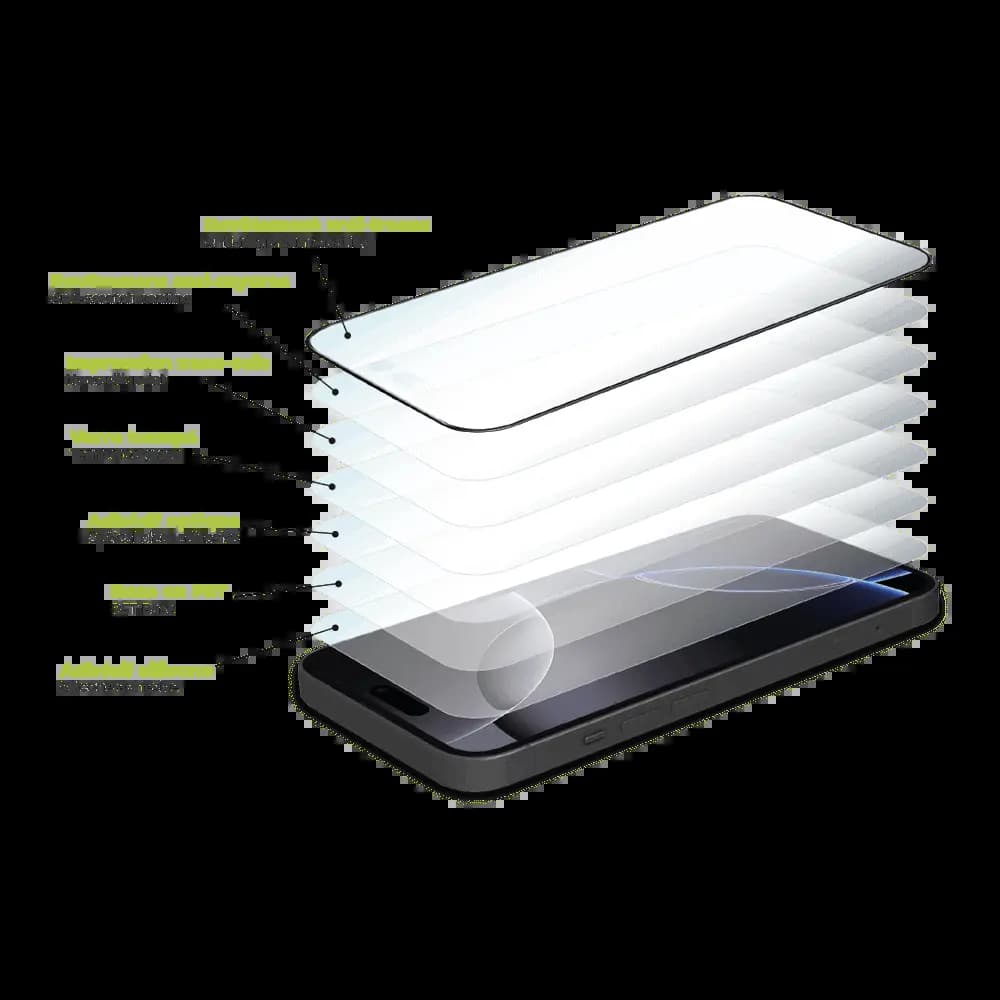 Verre trempé iPhone 17 - protection écran 9H - PROTECT Transparent - Vue 2