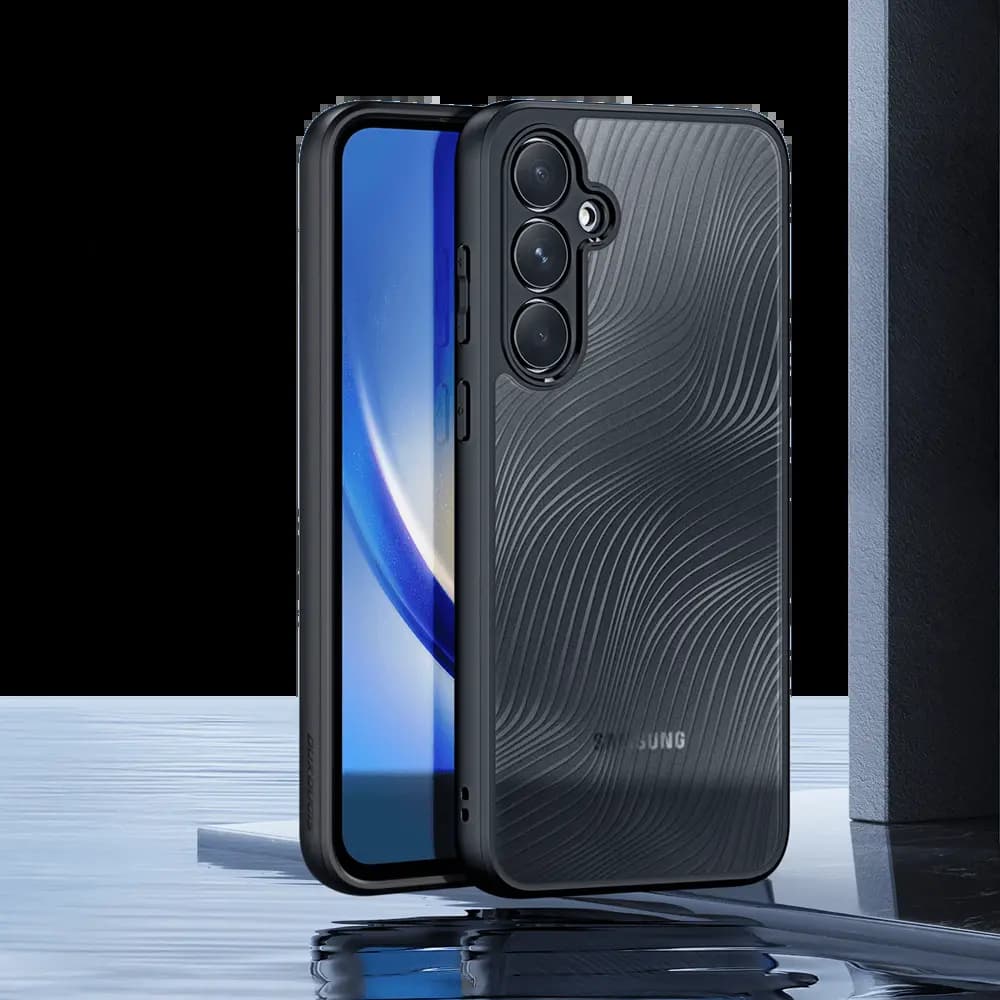 Coque anti-chocs finition mate Samsung Galaxy A35 5G - Dux Ducis Aimo Noir - Vue 3