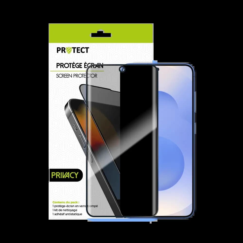 Verre trempé anti-espions 9H – Samsung Galaxy S25 – PROTECT Transparent - Vue 2