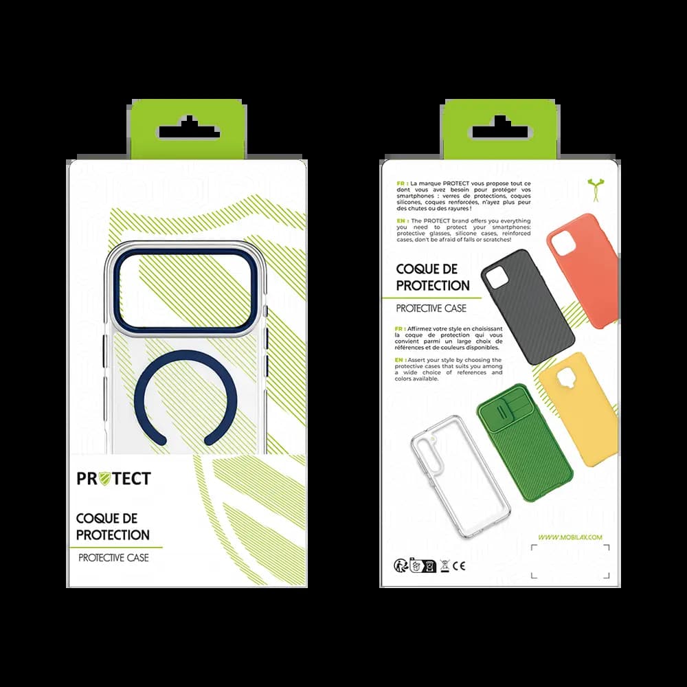 Coque MagSafe antichoc iPhone 17 Pro – PROTECT MS01 Bleu - Vue 2