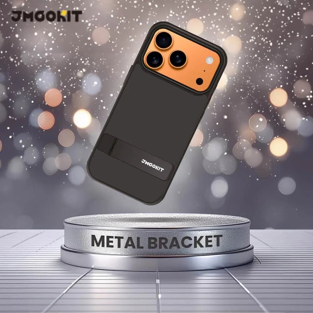 Coque de Protection Metal Bracket JMGOKIT pour Apple iPhone 17 Pro Noir - Vue 2