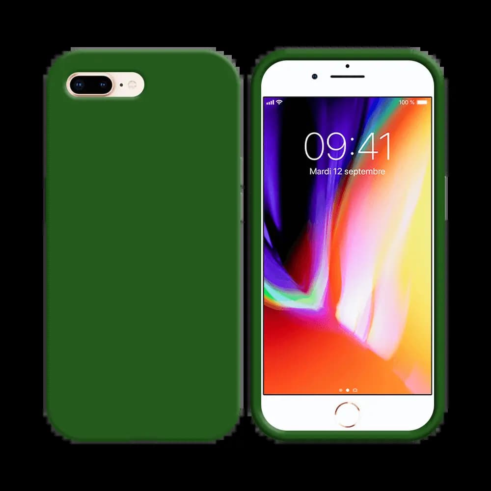 Coque silicone iPhone 7 Plus / 8 Plus - Vert Foncé