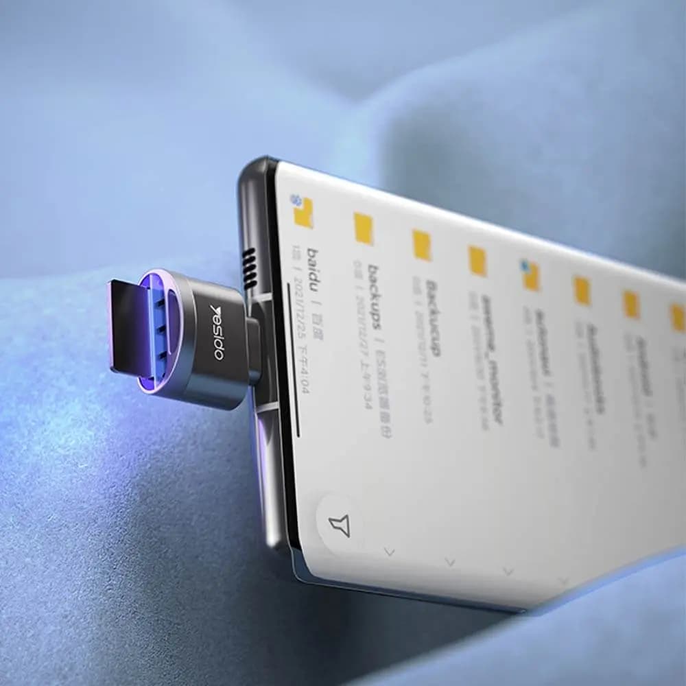 Lecteur de carte microSD vers USB-C - Yesido GS19 Noir - Vue 3