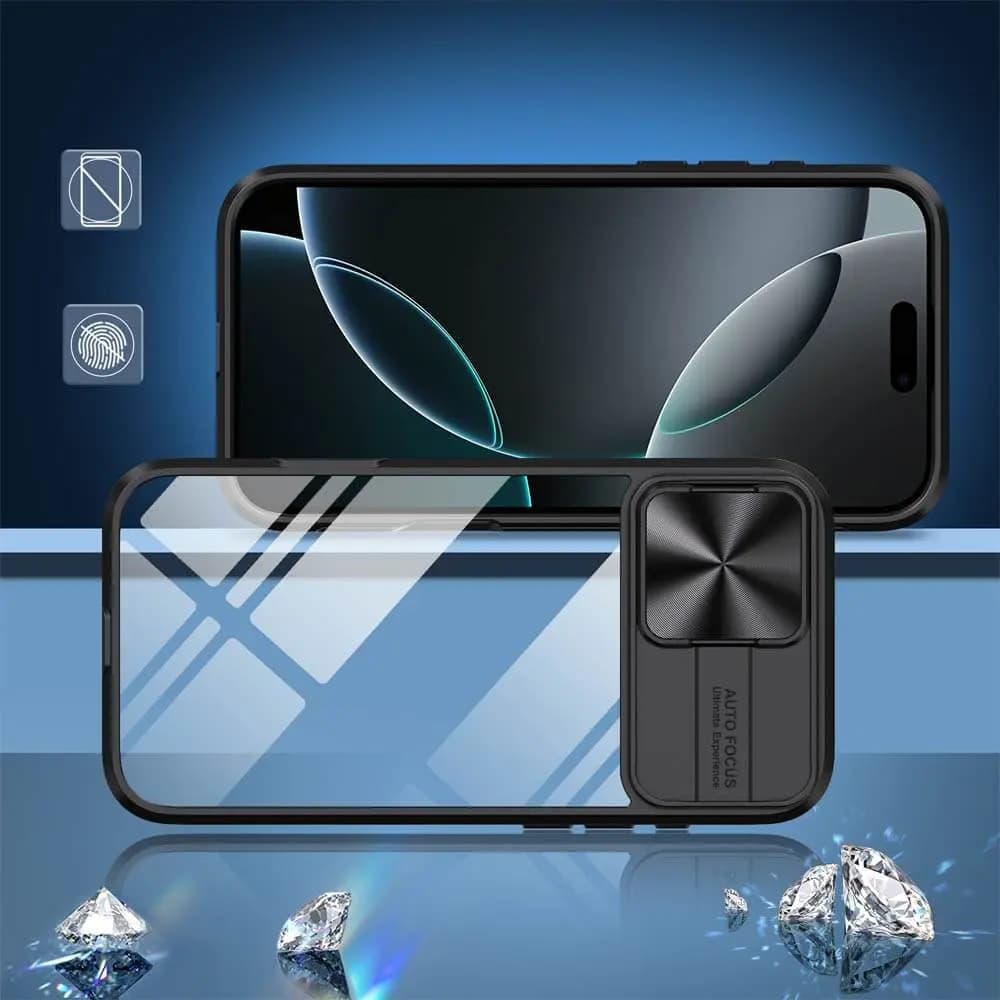 Coque avec cache caméra – iPhone 16 Pro – PROTECT IE027 Noir  - Vue 2