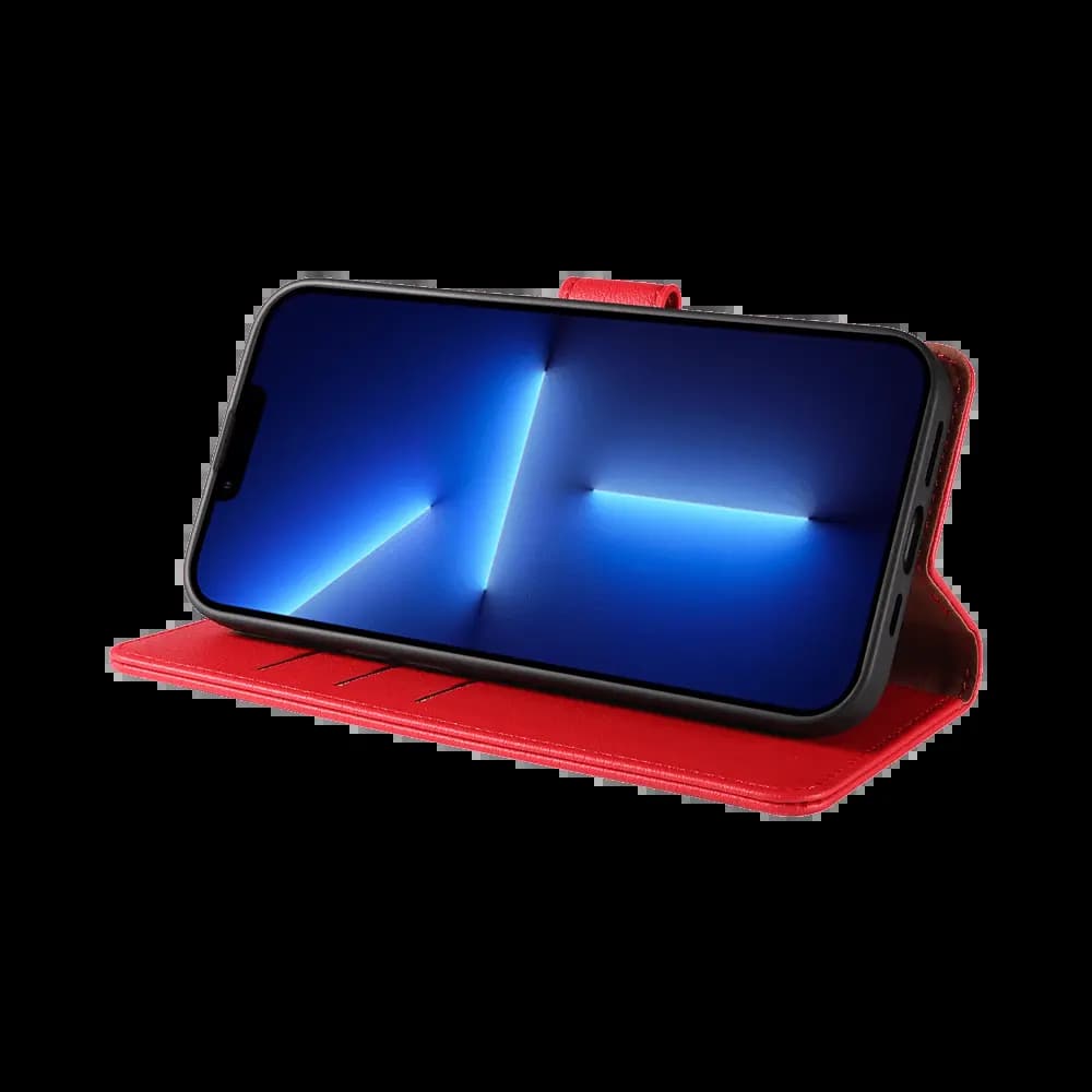 Housse folio anti-RFID iPhone 13 Pro Max – PROTECT IP011 Rouge - Vue 5