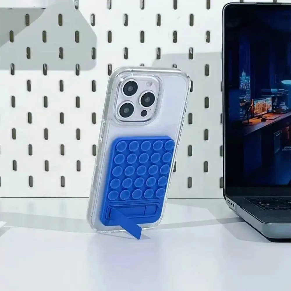 Support Ventouse Silicone avec Pied Intégré Bleu - Vue 4