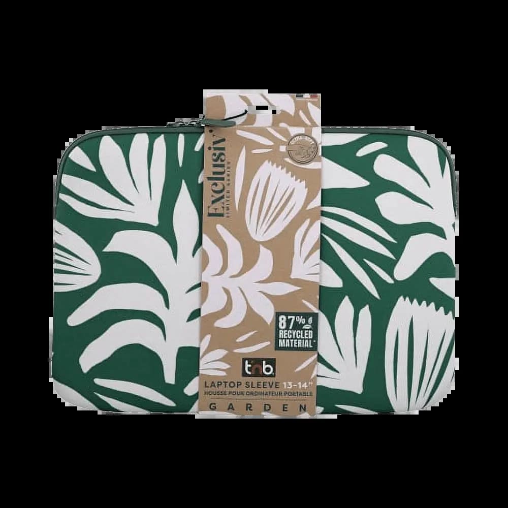 Housse PC portable 14" à mémoire de forme et motif végétal - T'nb EXCLUSIV GARDEN Vert - Vue 3