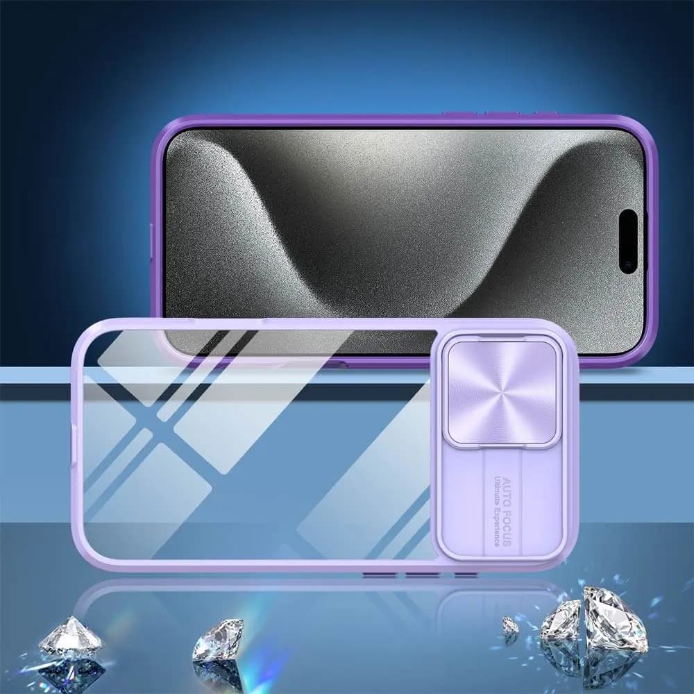 Coque avec cache caméra –  iPhone 15 Pro Max – PROTECT IE027 Violet - Vue 2