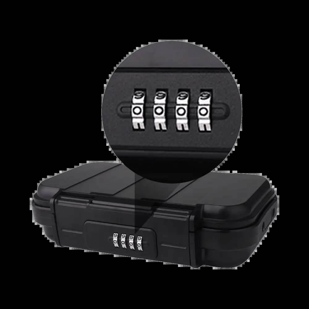 Mini Coffre Fort Portable avec Fil d'Acier Noir - Vue 8