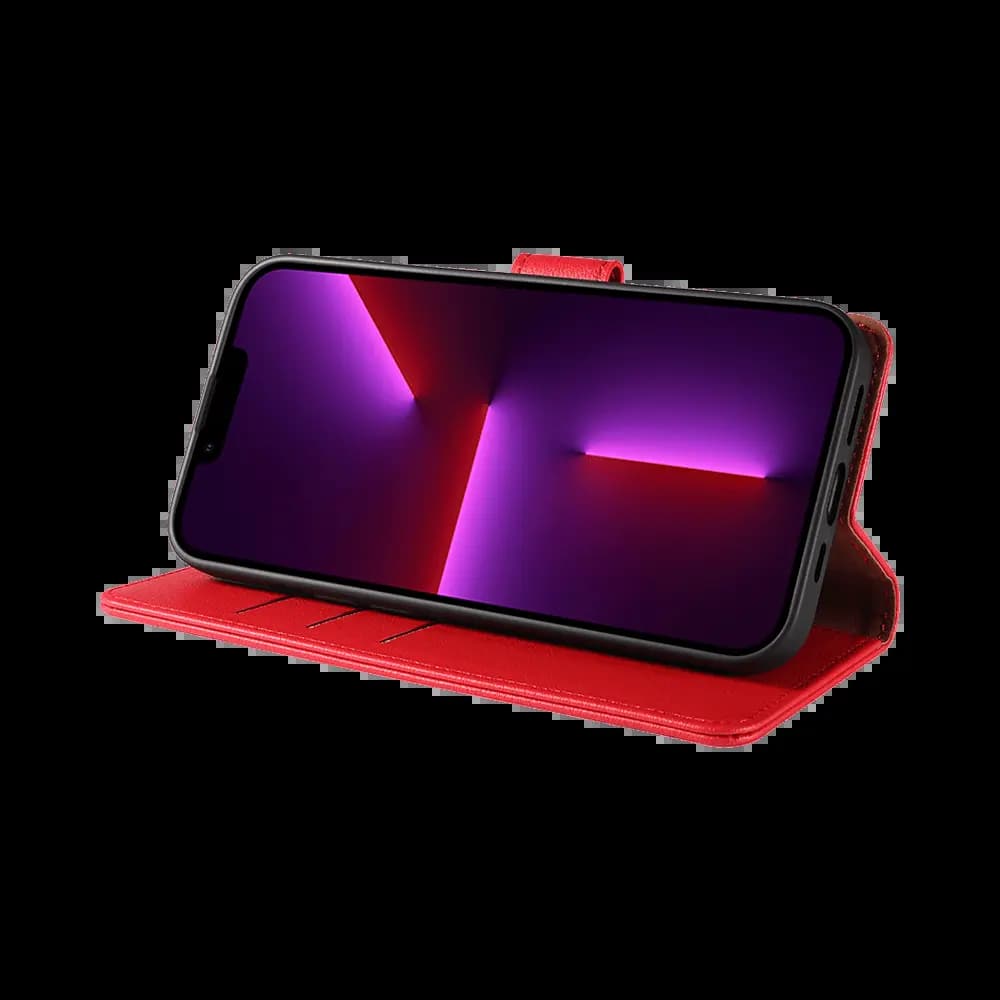 Housse folio anti-RFID iPhone 12 Pro Max – PROTECT IP011 Rouge - Vue 5