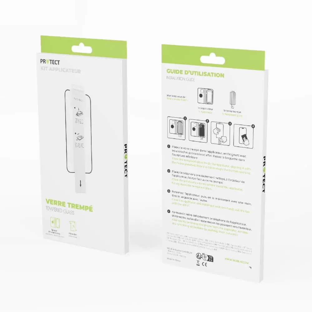 Verre trempé (x2) Samsung Galaxy S24 Ultra 5G - applicateur installation facile - PROTECT - Vue 4