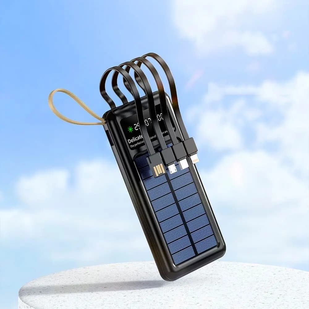 Batterie externe solaire 20000mAh avec écran digital et lampe torche – CONNECT MC-BESN02 Noir - Vue 31