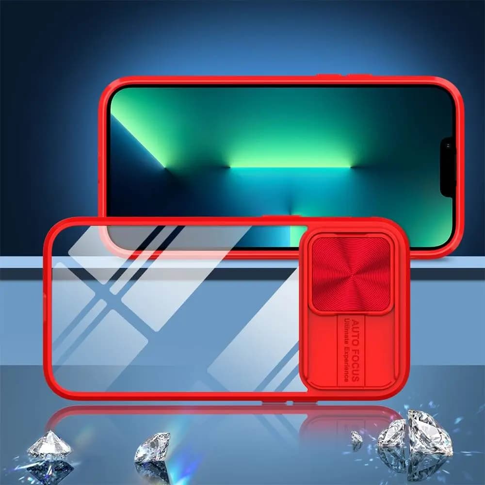 Coque avec cache caméra – iPhone 13 Pro – PROTECT IE027 Rouge  - Vue 2