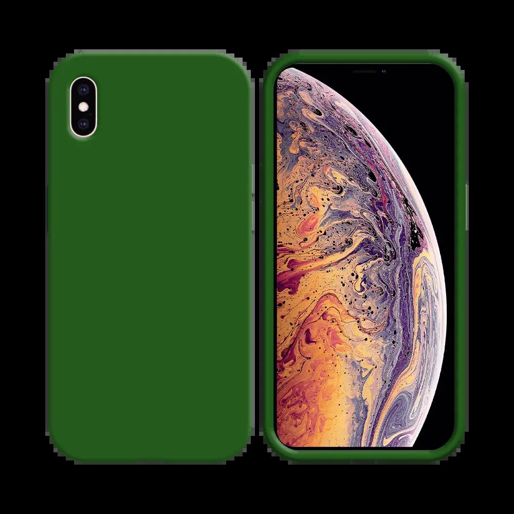 Coque silicone iPhone XS Max - Vert Foncé