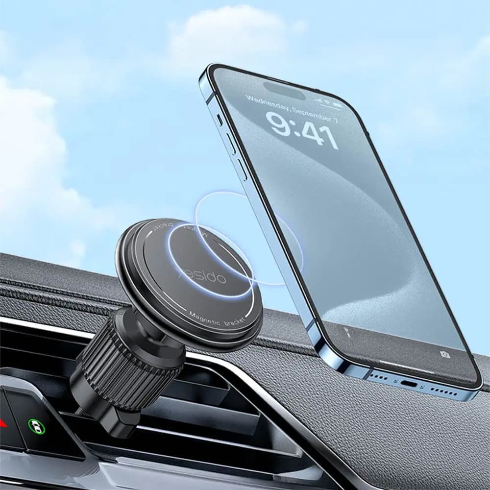 Support smartphone magnétique pour voiture Yesido C252 Noir - Vue 2