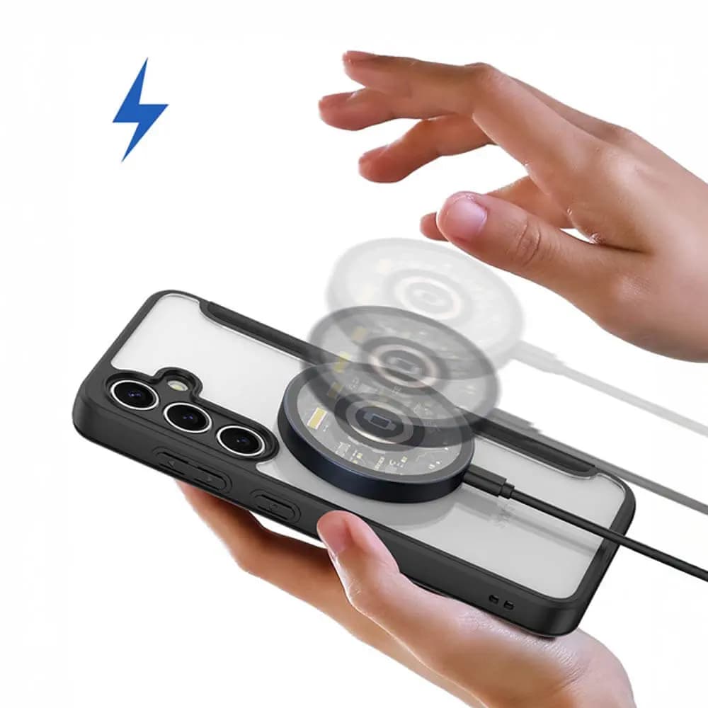 Housse folio MagSafe Samsung Galaxy S24 5G – Dux Ducis Skin X Pro Bleu - Vue 3