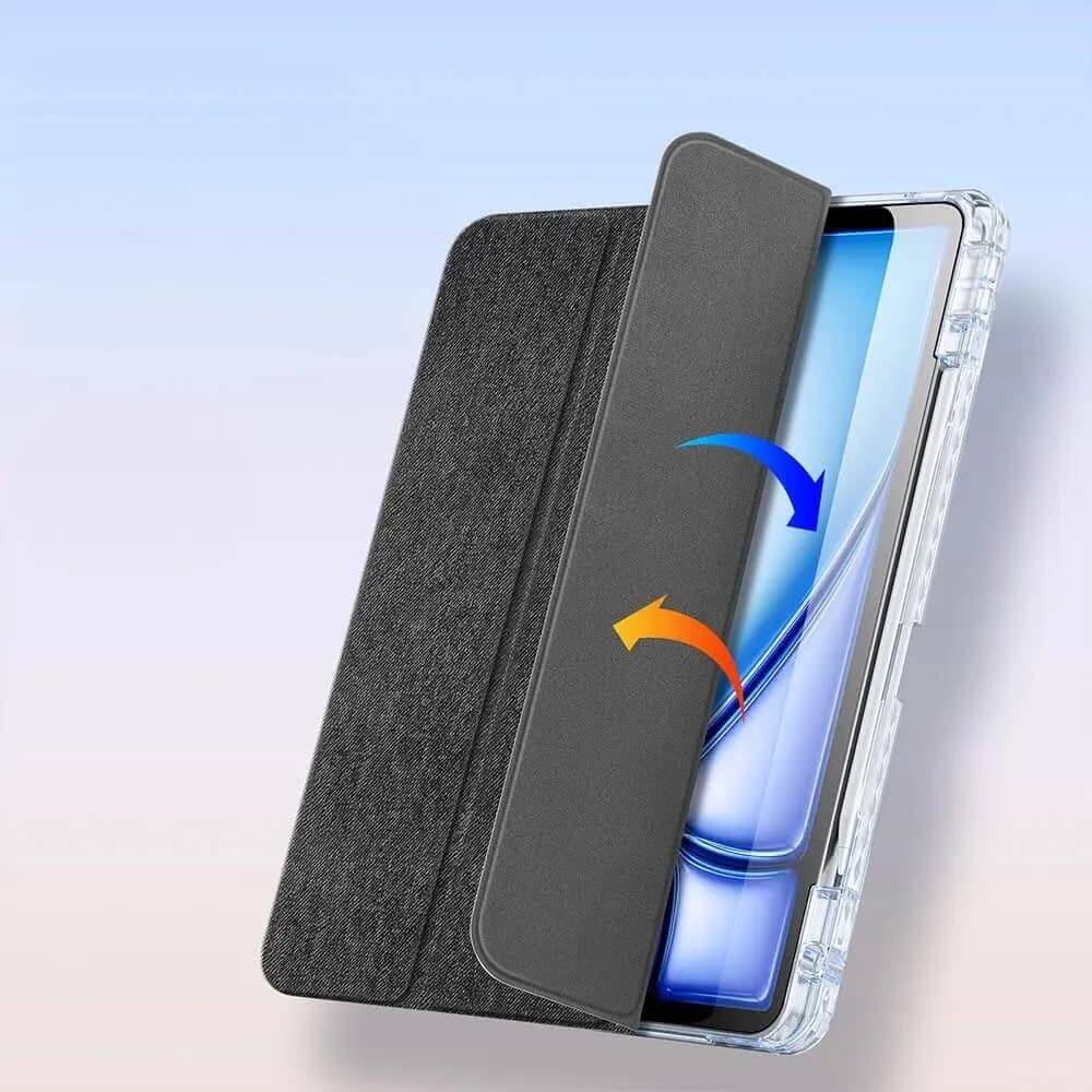 Housse folio iPad Pro 12.9" (2018 à 2022) & iPad Air 13" M2 avec porte-stylet - Dux Ducis Unid Noir - Vue 4