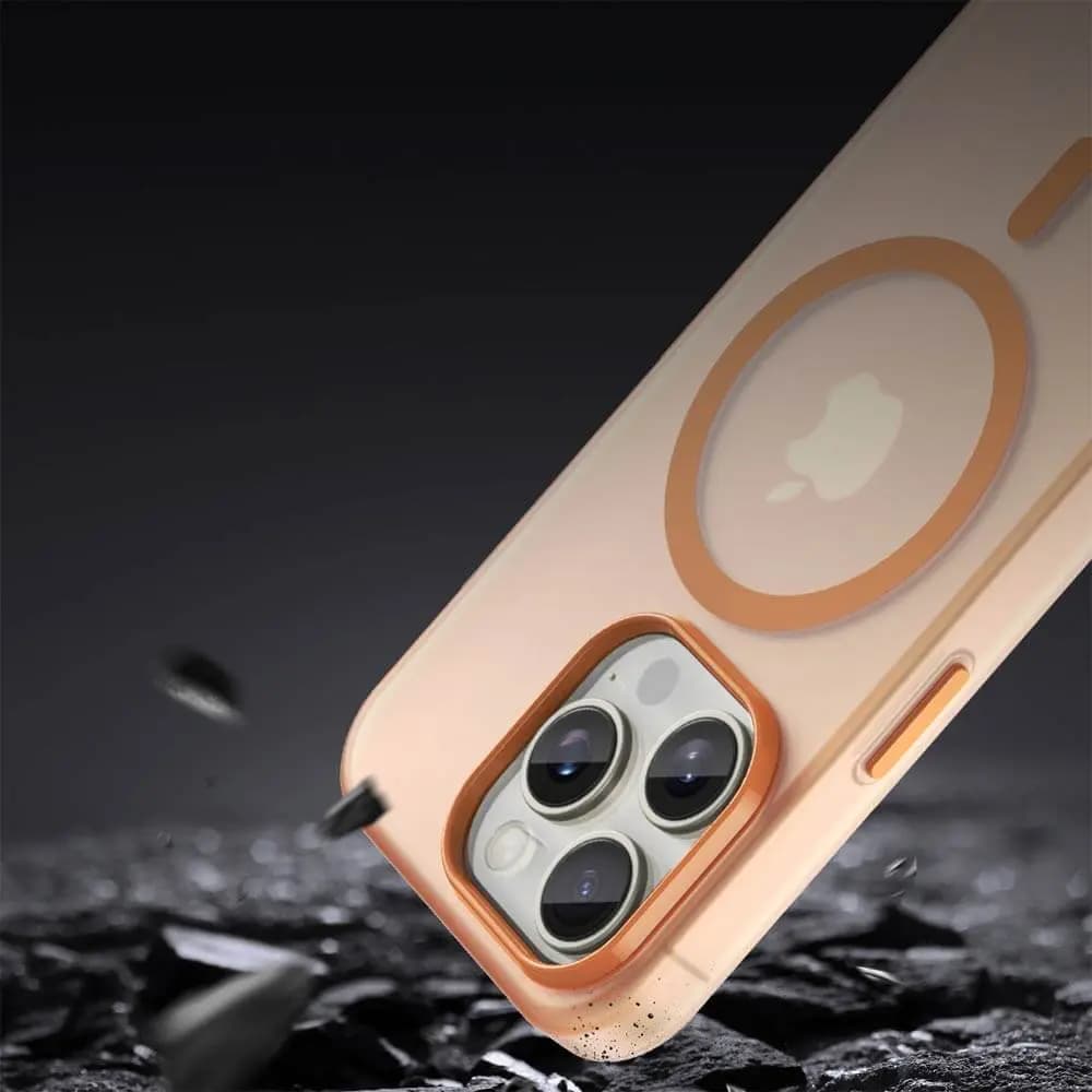 Coque MagSafe bi-matière –  iPhone 15 Pro Max – PROTECT MF-006 Orange - Vue 4