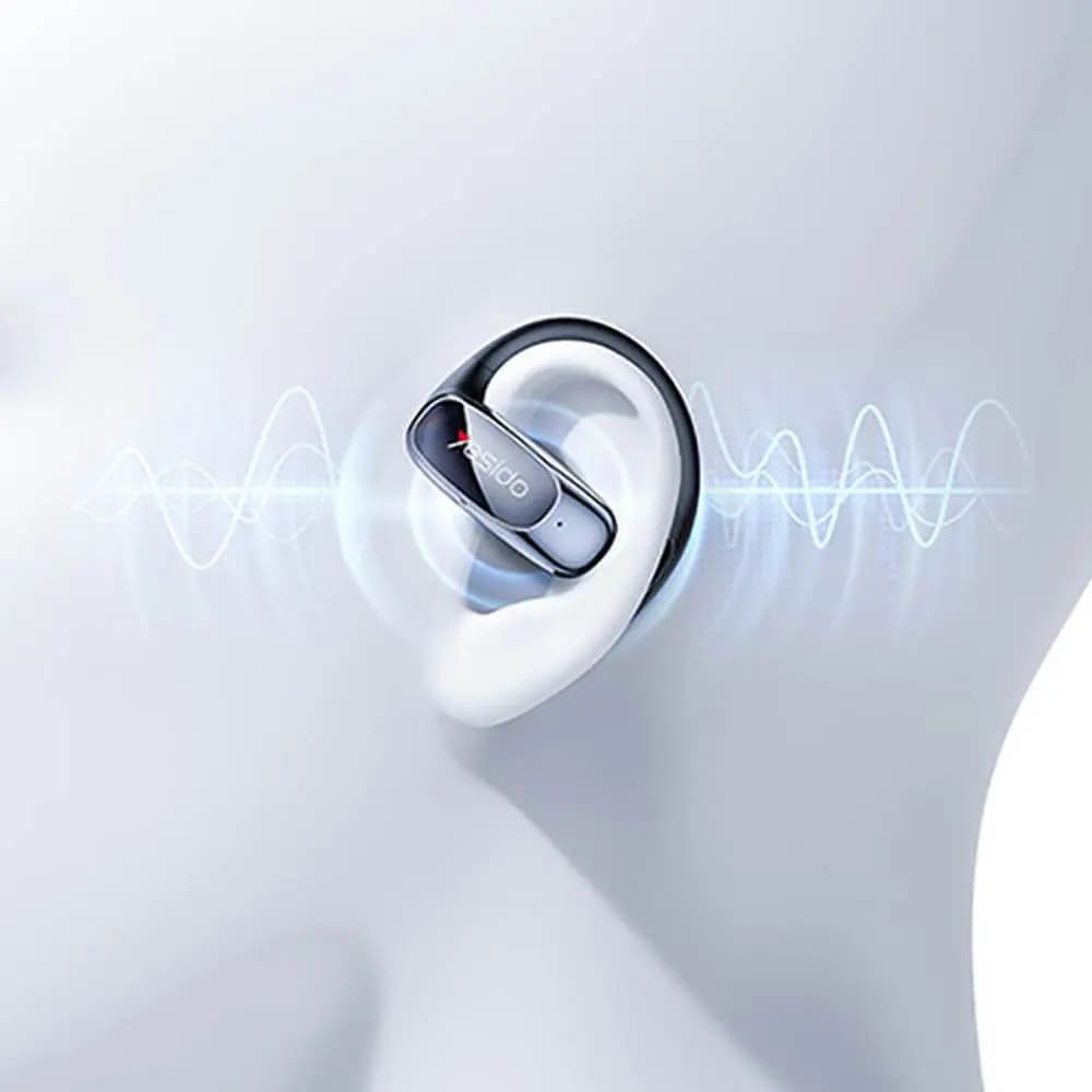 Écouteurs Bluetooth 5.4 open-ear (conception ouverte) - Yesido YSP24 Noir - Vue 2