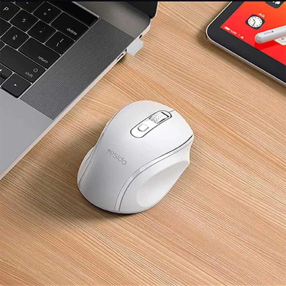 Souris sans Fil Yesido KB45 avec 6 Boutons Blanc - Vue 4
