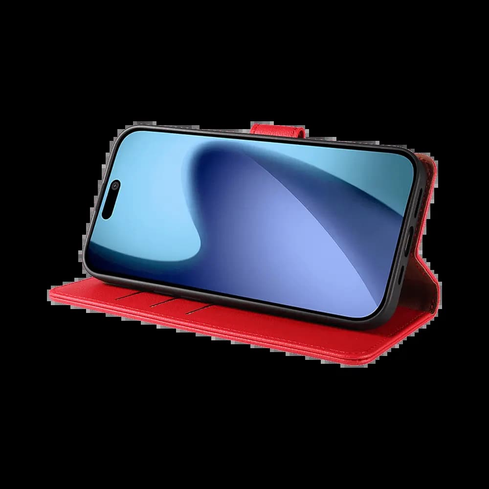 Housse folio anti-RFID iPhone 17 – PROTECT IP011 Rouge - Vue 5