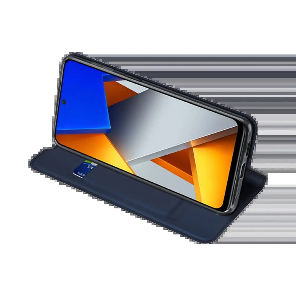 Housse folio Xiaomi Poco M4 Pro porte-carte – Dux Ducis Skin Pro Noir - Vue 4