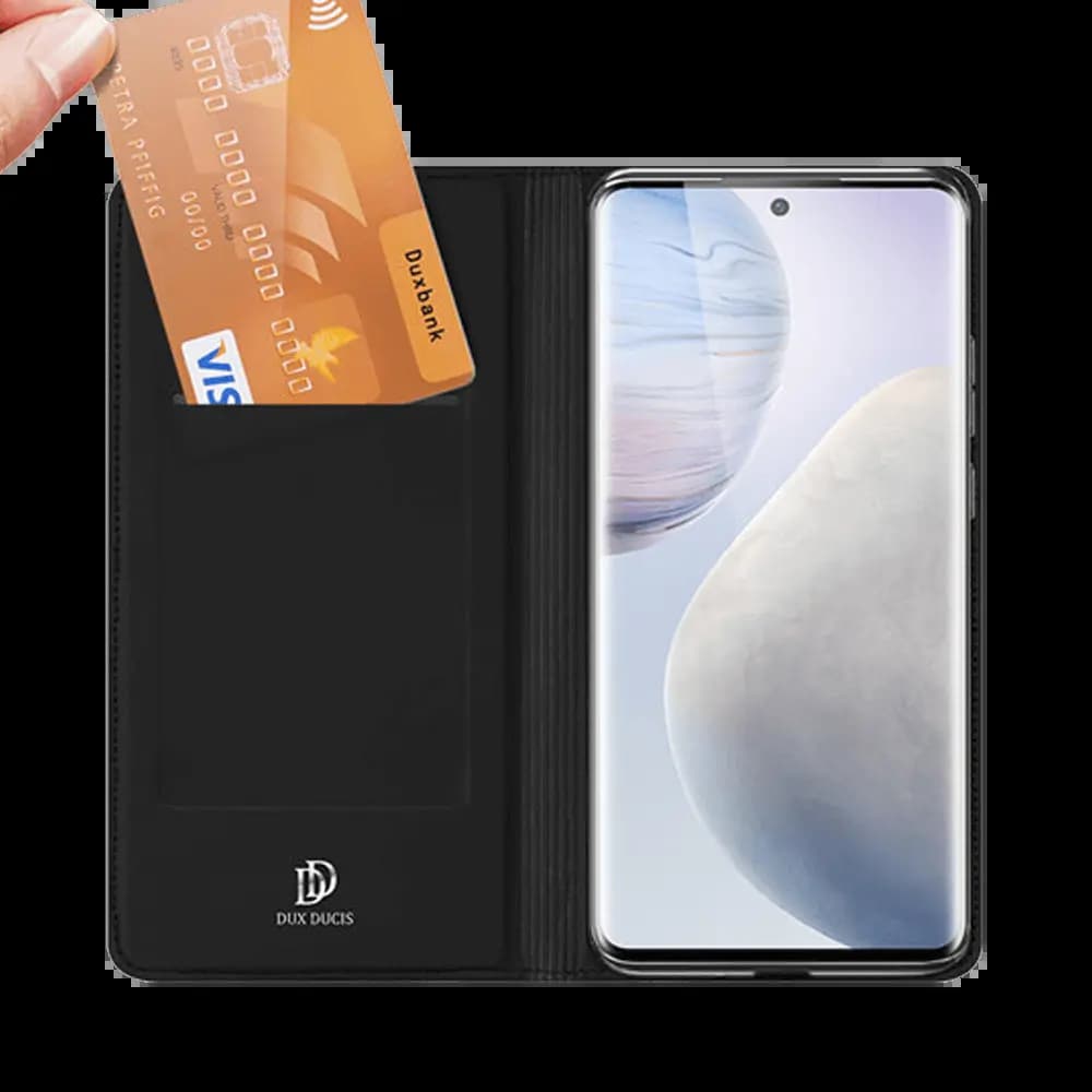 Housse folio Vivo X60 Pro porte-carte – Dux Ducis Skin Pro Noir - Vue 2