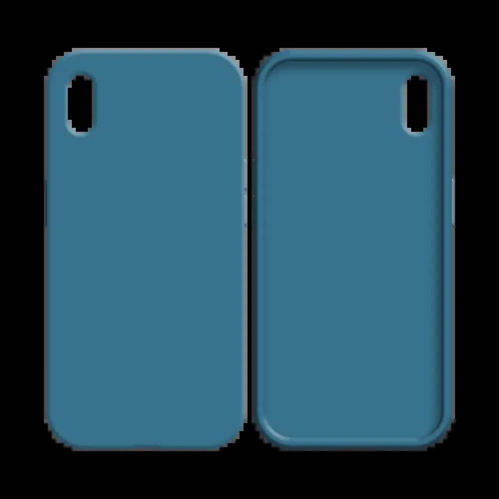 Coque silicone iPhone X / XS - Bleu Clair - Vue 2