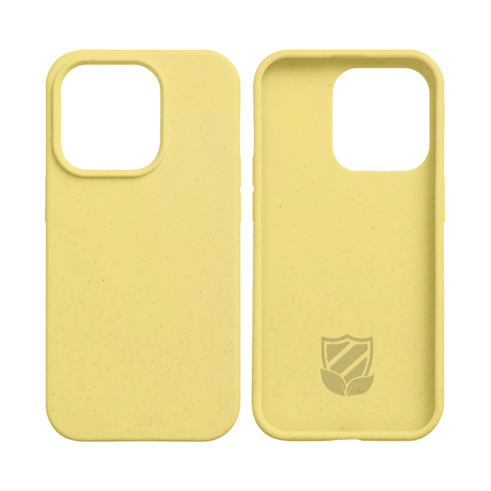 Coque bio iPhone 14 Pro - PROTECT Jaune - Vue 2