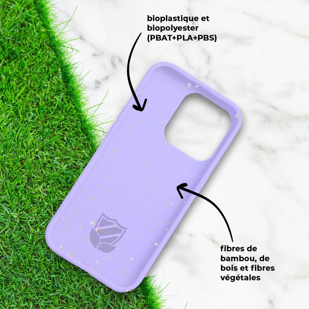 Coque bio iPhone 14 Pro Max - PROTECT Violet Clair - Vue 4