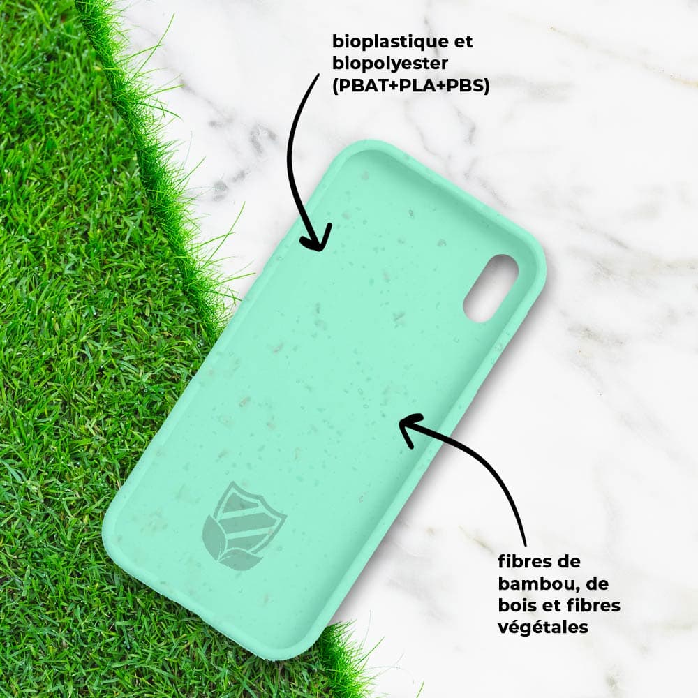 Coque bio iPhone X / XS - PROTECT Vert Menthe - Vue 4