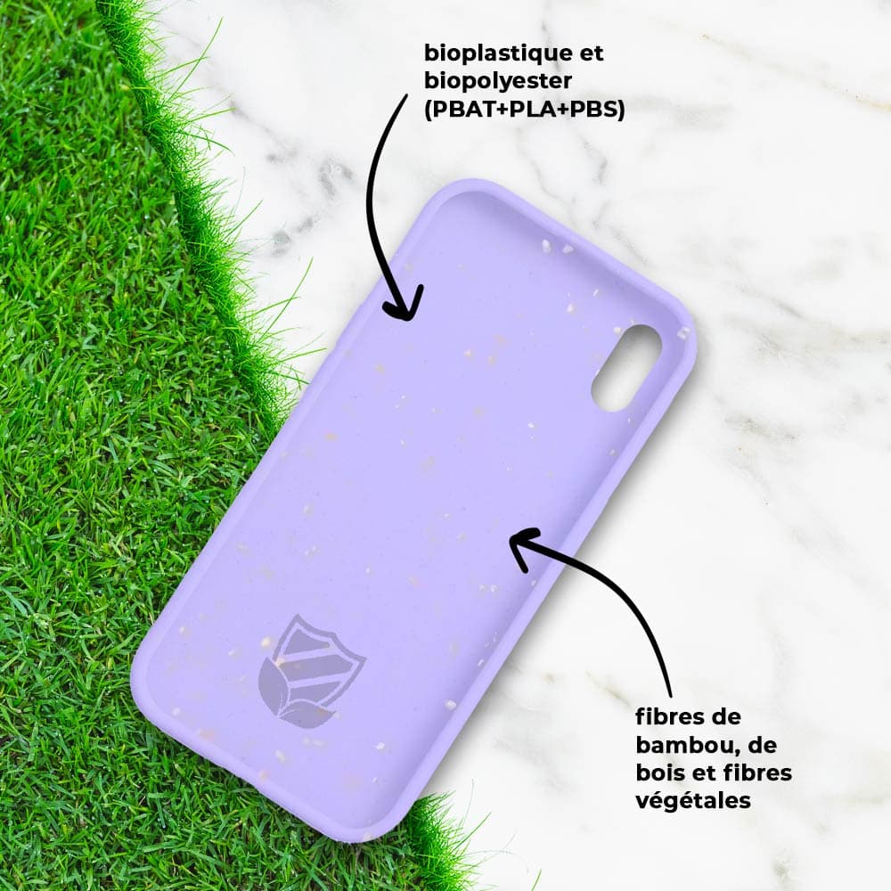 Coque bio iPhone X / XS - PROTECT Violet Clair - Vue 4