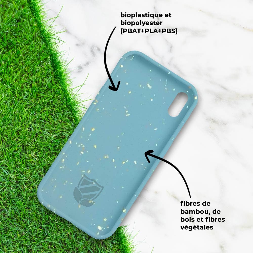 Coque bio iPhone XS Max - PROTECT Bleu - Vue 4