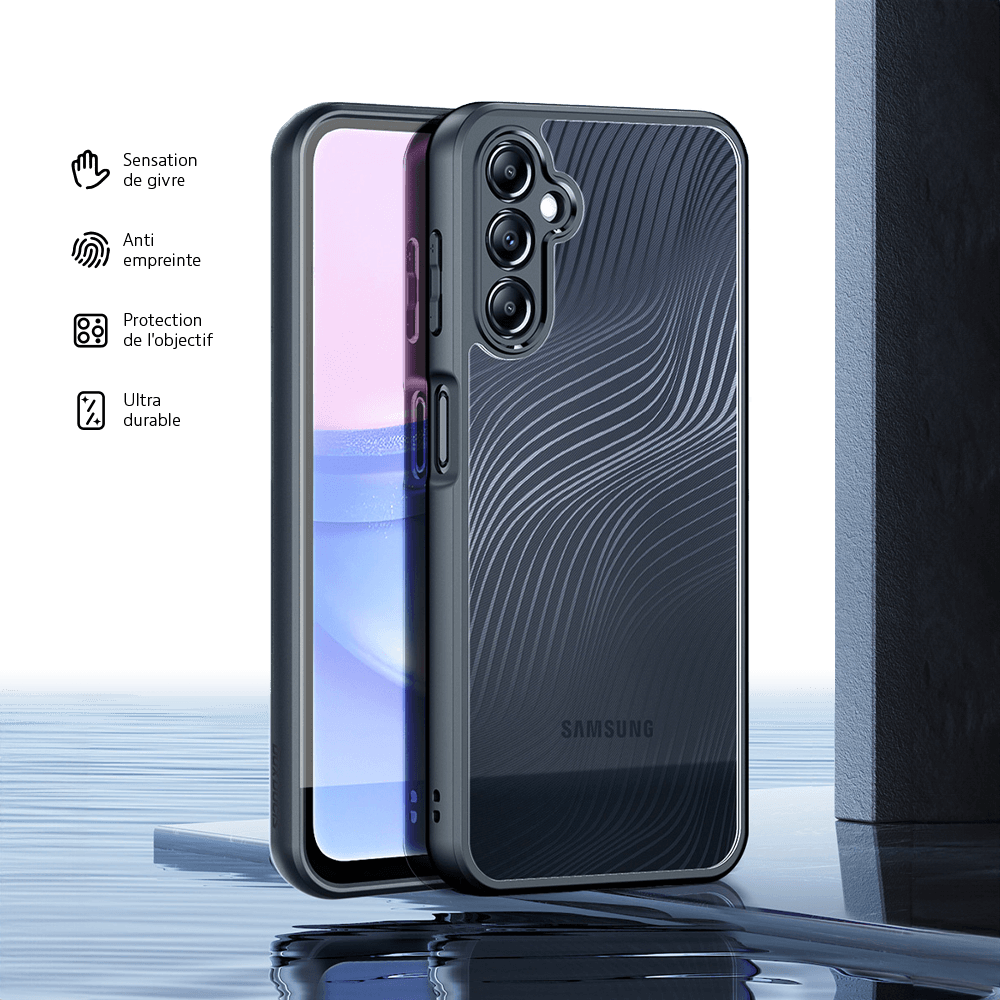 Coque anti-chocs finition mate – Samsung Galaxy A15 5G – Dux Ducis Aimo Noir - Vue 3