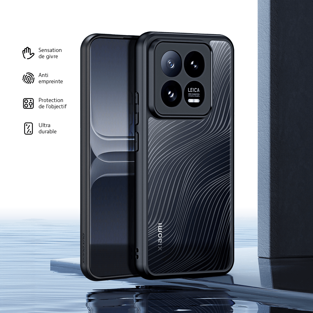 Coque anti-chocs finition mate – Xiaomi 14 Pro – Dux Ducis Aimo Noir - Vue 3