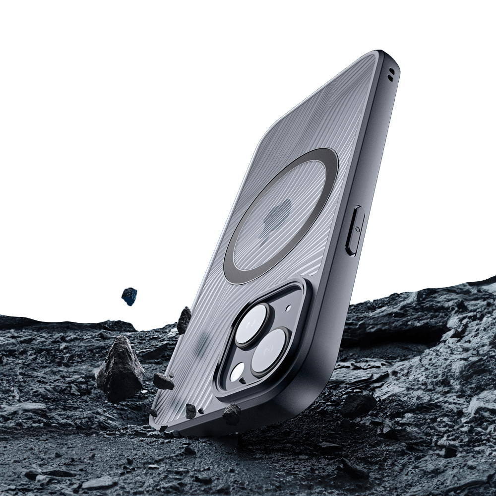 Coque anti-chocs finition mate – iPhone 15 Plus – Dux Ducis Aimo Noir - Vue 3