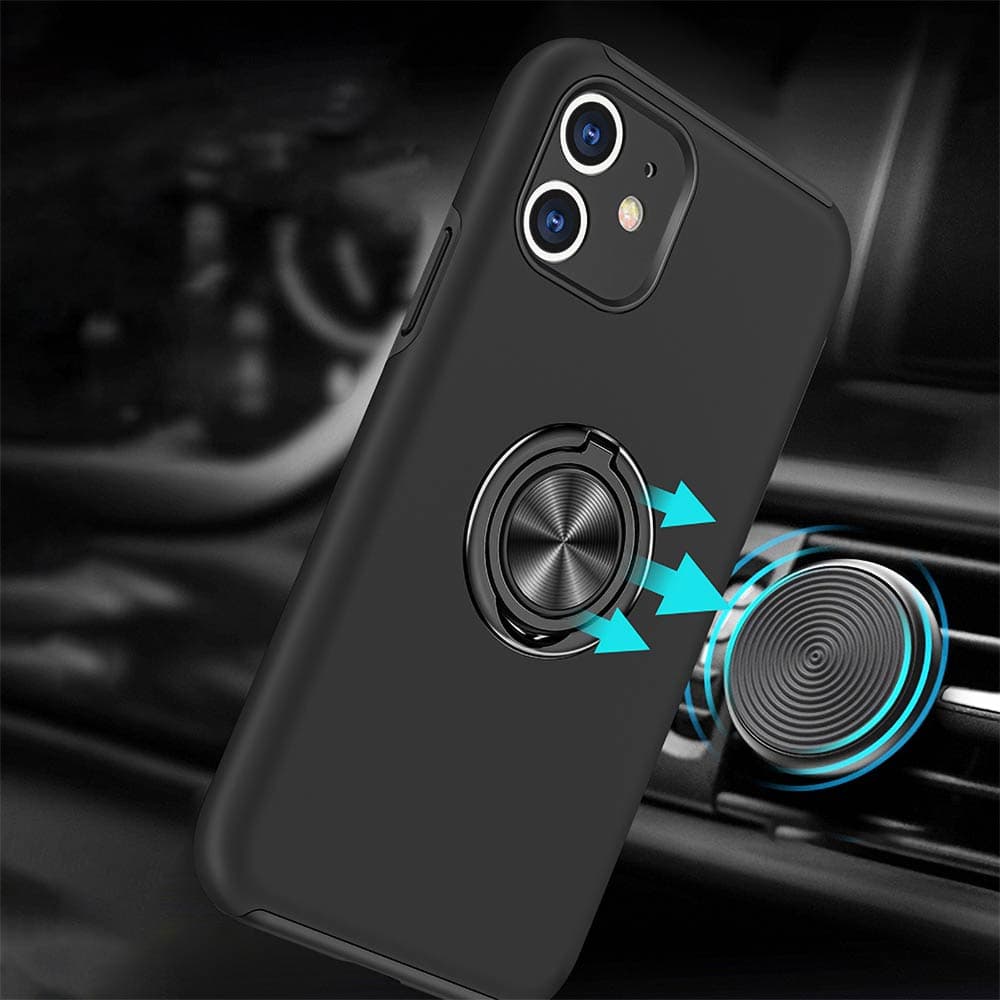Coque de protection iPhone 11 avec anneau rotatif – PROTECT IE013 Noir - Vue 4