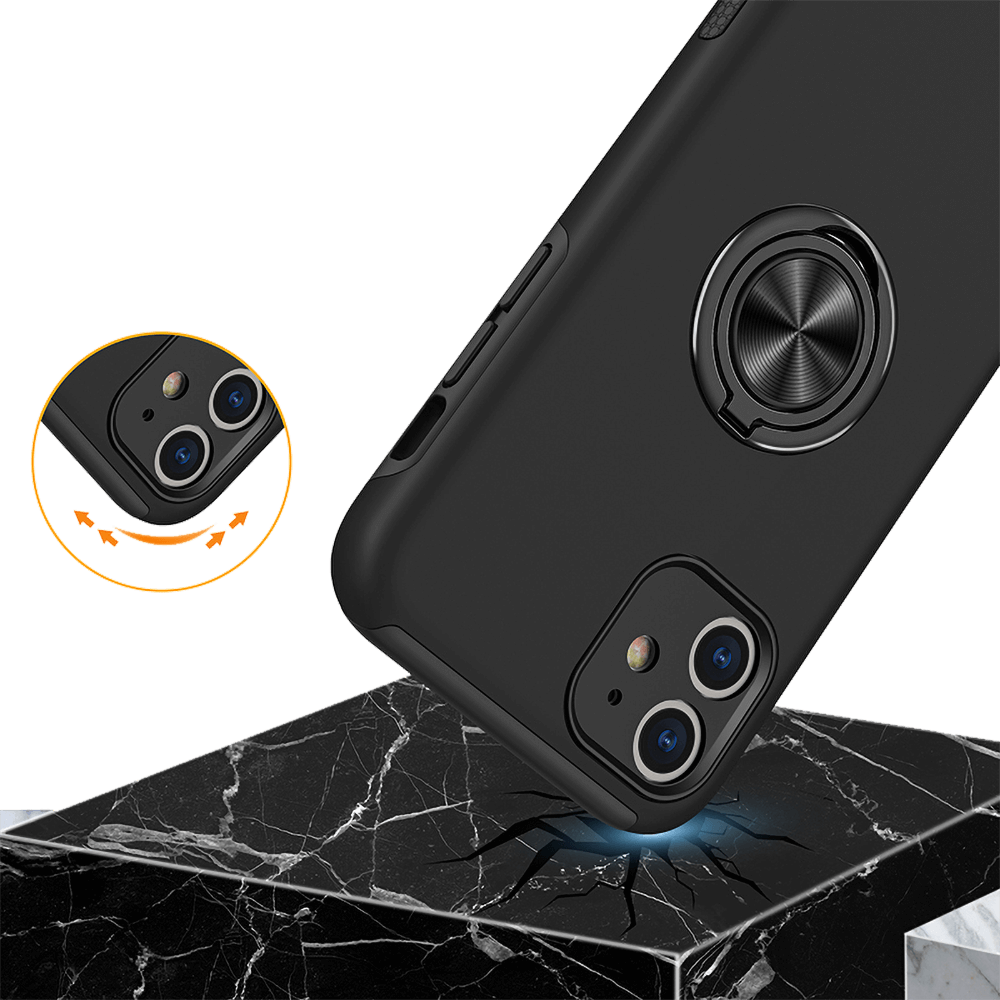 Coque de protection iPhone 11 avec anneau rotatif – PROTECT IE013 Noir - Vue 5