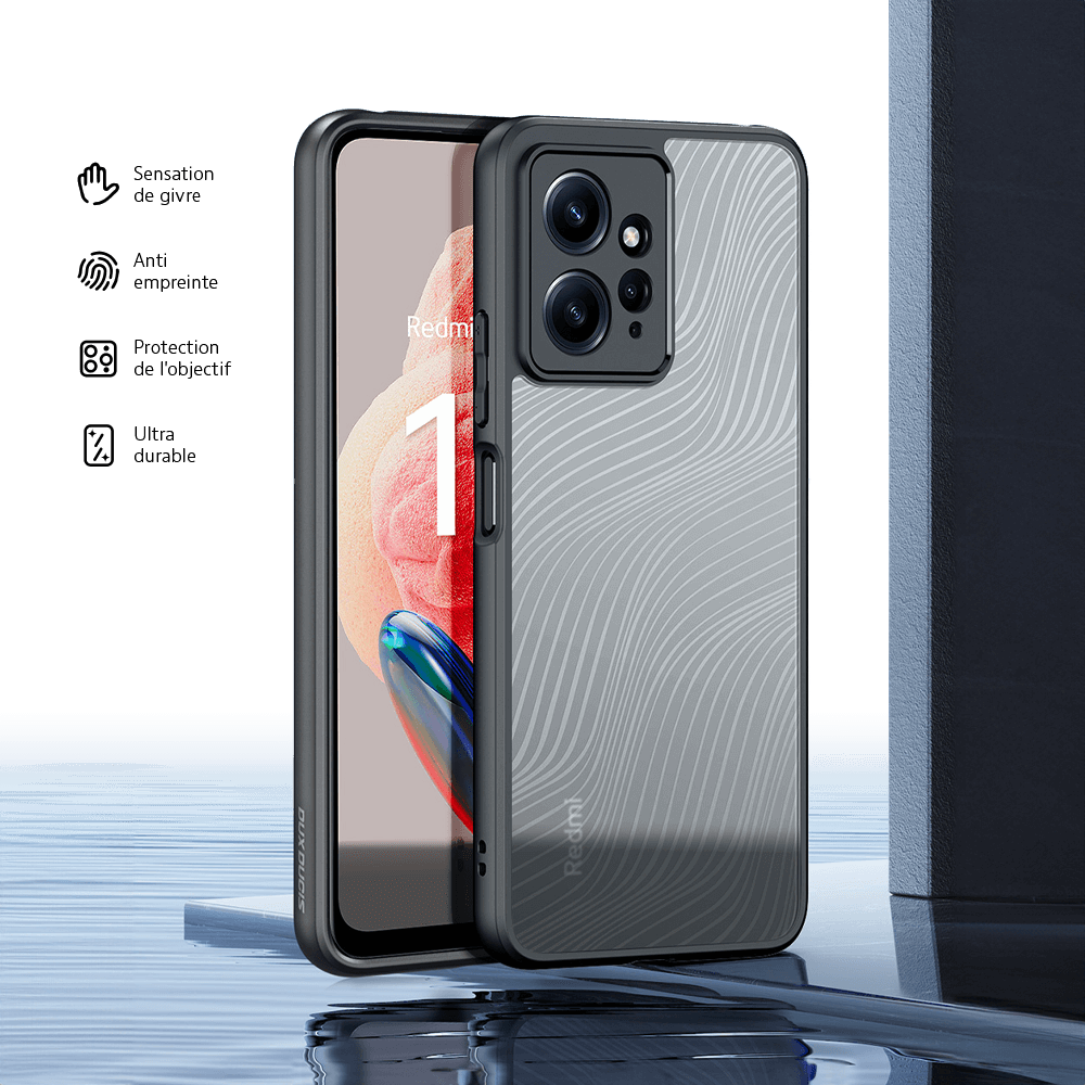 Coque anti-chocs finition mate – Xiaomi Redmi Note 12 4G – Dux Ducis Aimo Noir - Vue 3