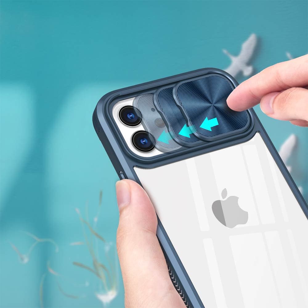 Coque avec cache caméra iPhone 11 – PROTECT IE027 Bleu Marine - Vue 3