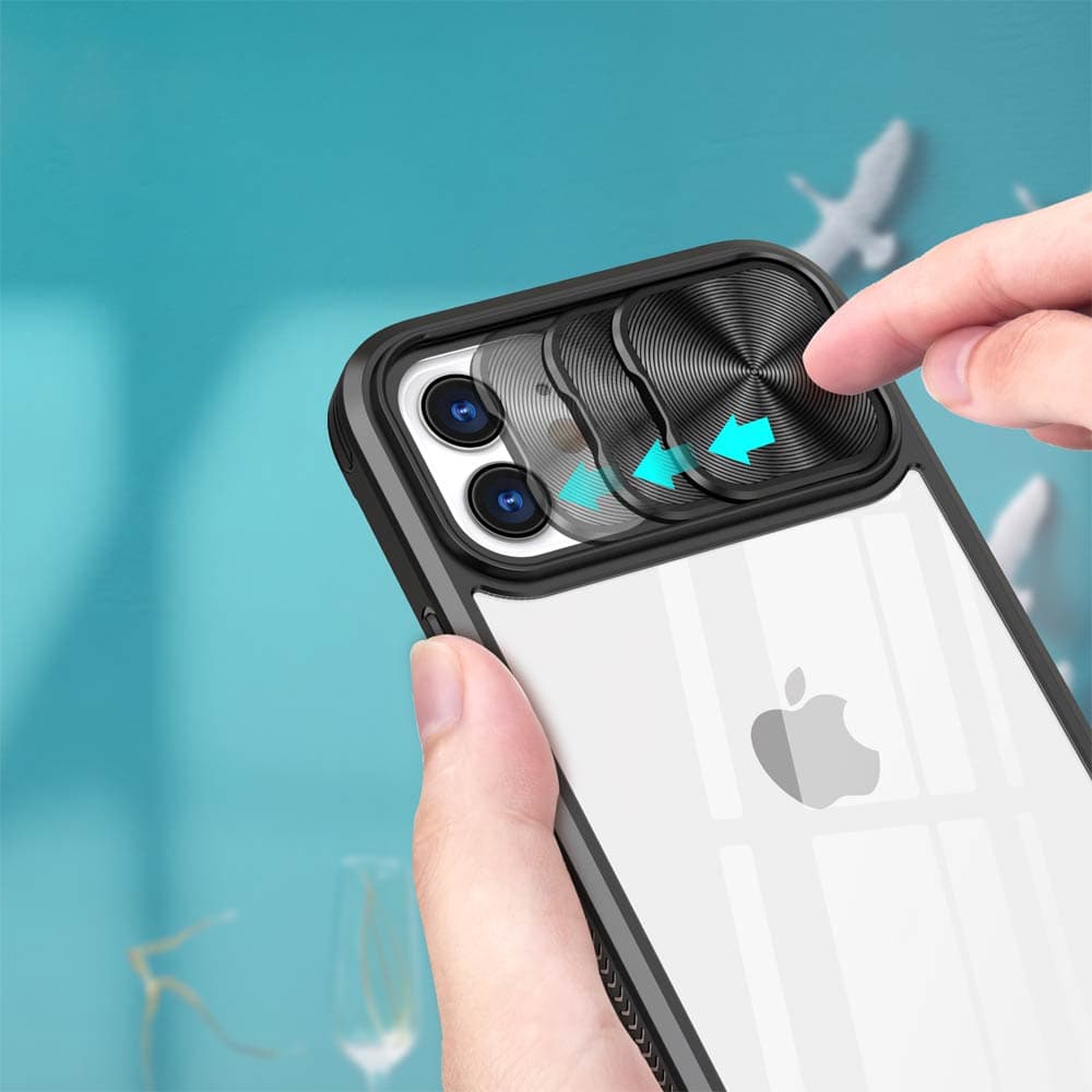 Coque avec cache caméra iPhone 12 – PROTECT IE027 Noir - Vue 3